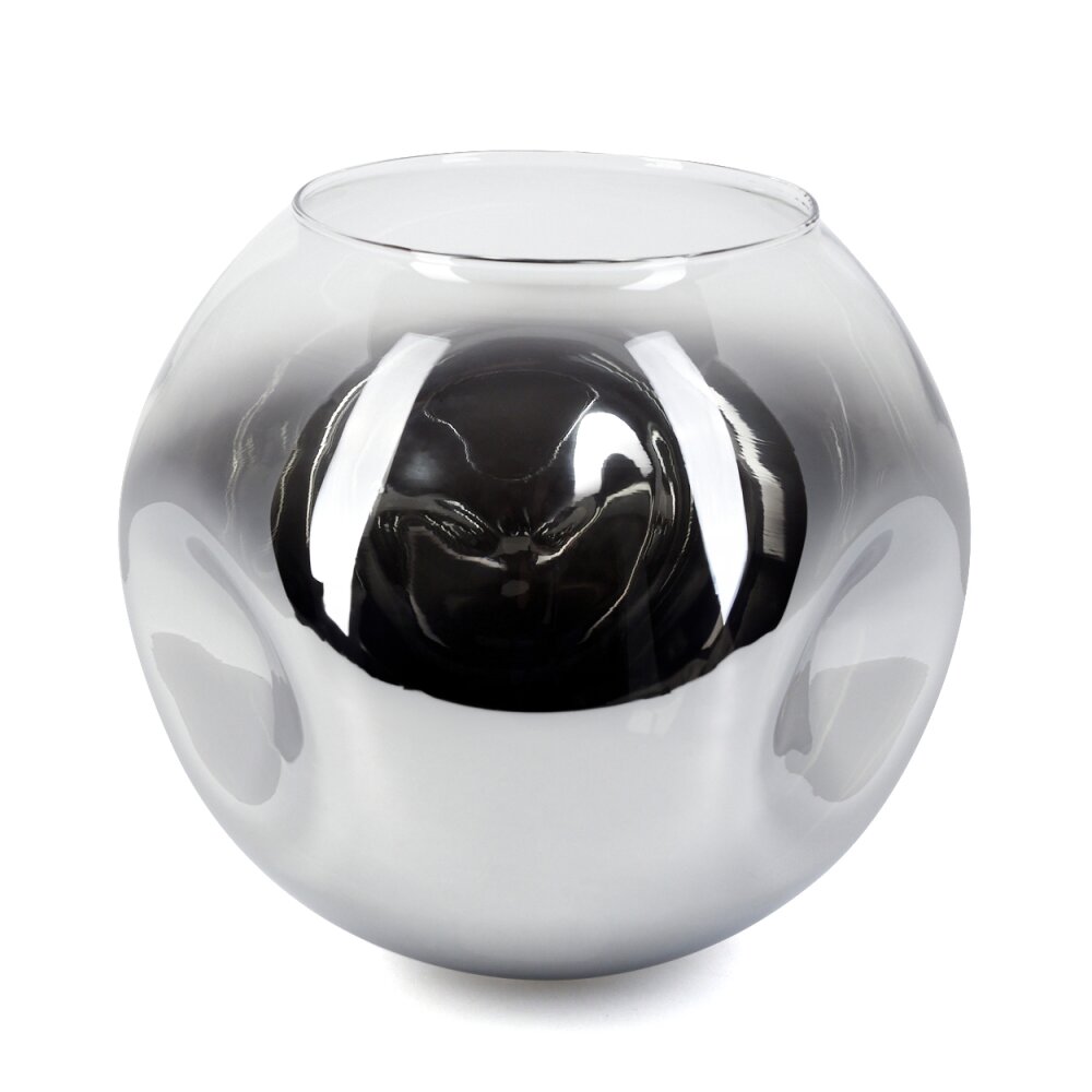 Abat-jour en verre Ripoll Verre de rechange Chrome, Clair, Fumé main product photo