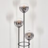 Gastor Lampadaire 30 cm Noir, 3 lumières