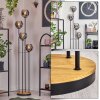Koyoto Lampadaire 30 cm Bois foncé, Noir, 4 lumières