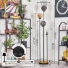 Gastor Lampadaire 30 cm Bois foncé, Noir, 4 lumières