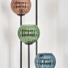 Koyoto Lampadaire Bois foncé, Noir, 4 lumières