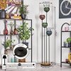 Koyoto Lampadaire Bois foncé, Noir, 4 lumières