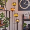 Koyoto Lampadaire Bois foncé, Noir, 4 lumières