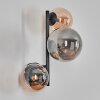 Chehalis Boule lumineuse, Applique murale Ambre, Fumé, 3 lumières