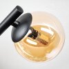 Chehalis Plafonnier, Boule lumineuse Ambre, Fumé, 3 lumières