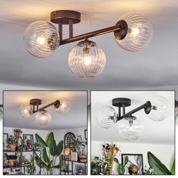 Chehalis Plafonnier, Boule lumineuse Clair, 3 lumières