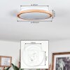 Nogueira Plafonnier, Panel LED Écru, Blanc, 1 lumière