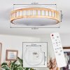 Amarelos Plafonnier, Panel LED Blanc, 1 lumière, Télécommandes