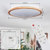 Nogueira Plafonnier, Panel LED Blanc, 1 lumière, Télécommandes