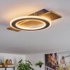 Besperia Plafonnier LED Couleur bois, Noir, 1 lumière