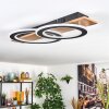 Besperia Plafonnier LED Couleur bois, Noir, 1 lumière
