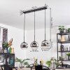 Ripoll Suspension, Boule lumineuse, Suspension Chrome, Clair, Fumé, 3 lumières
