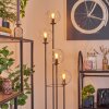 Gastor Lampadaire 30 cm Bois foncé, Noir, 4 lumières