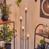 Gastor Lampadaire 30 cm Bois foncé, Noir, 4 lumières