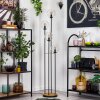 Gastor Lampadaire 30 cm Bois foncé, Noir, 4 lumières