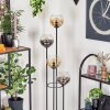 Koyoto Lampadaire 30 cm Bois foncé, Noir, 4 lumières