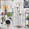 Koyoto Lampadaire 30 cm Bois foncé, Noir, 4 lumières
