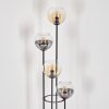 Koyoto Lampadaire 30 cm Bois foncé, Noir, 4 lumières