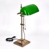 Ragaz Lampe de banquier, Lampe de bureau, Lampe à poser Vieux laiton, 1 lumière