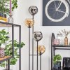 Koyoto Lampadaire 30 cm Bois foncé, Noir, 4 lumières