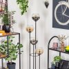 Koyoto Lampadaire 30 cm Bois foncé, Noir, 4 lumières