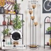 Koyoto Lampadaire 30 cm Bois foncé, Noir, 4 lumières