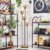 Koyoto Lampadaire 30 cm Bois foncé, Noir, 4 lumières