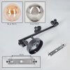 Chehalis Boule lumineuse, Applique murale Ambre, Fumé, 3 lumières