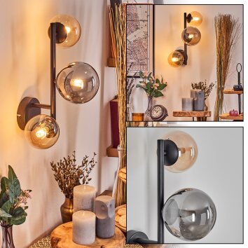 Chehalis Boule lumineuse, Applique murale Ambre, Fumé, 3 lumières Chehalis Boule lumineuse, Applique murale Ambre, Fumé, 3 lumières