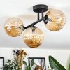 Chehalis Plafonnier, Boule lumineuse Ambre, 3 lumières