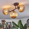 Chehalis Plafonnier, Boule lumineuse Ambre, 3 lumières