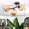 Chehalis Plafonnier, Boule lumineuse Ambre, 3 lumières