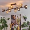 Gastor Plafonnier, Boule lumineuse Ambre, Clair, Fumé, 10 lumières