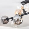 Gastor Plafonnier, Boule lumineuse Ambre, Clair, Fumé, 10 lumières