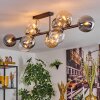Gastor Plafonnier, Boule lumineuse Ambre, Clair, Fumé, 10 lumières