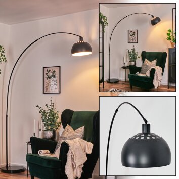 Baloca Lampadaire, Lampadaires arc Noir, 1 lumière