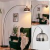 Baloca Lampadaire, Lampadaires arc Nickel mat, Noir, 1 lumière