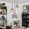Koyoto Suspension, Boule lumineuse, Suspension Ambre, Clair, Fumé, 3 lumières