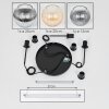 Koyoto Suspension, Boule lumineuse, Suspension Ambre, Clair, Fumé, 3 lumières