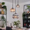 Koyoto Suspension, Boule lumineuse, Suspension Ambre, Clair, Fumé, 3 lumières