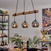 Ripoll Suspension, Boule lumineuse, Suspension Écru, Noir, 3 lumières