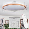 Nogueria Plafonnier, Panel LED Blanc, 1 lumière, Télécommandes