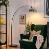 Baloca Lampadaire Chrome, Noir, 1 lumière