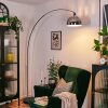 Baloca Lampadaire, Lampadaires arc Chrome, Noir, 1 lumière