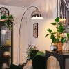 Baloca Lampadaire, Lampadaires arc Chrome, Noir, 1 lumière