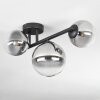Chehalis Plafonnier, Boule lumineuse Clair, Fumé, 3 lumières