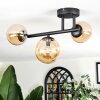 Chehalis Plafonnier, Boule lumineuse Ambre, 3 lumières