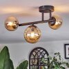 Chehalis Plafonnier, Boule lumineuse Ambre, 3 lumières