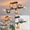 Gastor Plafonnier, Boule lumineuse Ambre, Clair, Fumé, 6 lumières