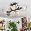 Gastor Plafonnier, Boule lumineuse Ambre, Clair, Fumé, 6 lumières